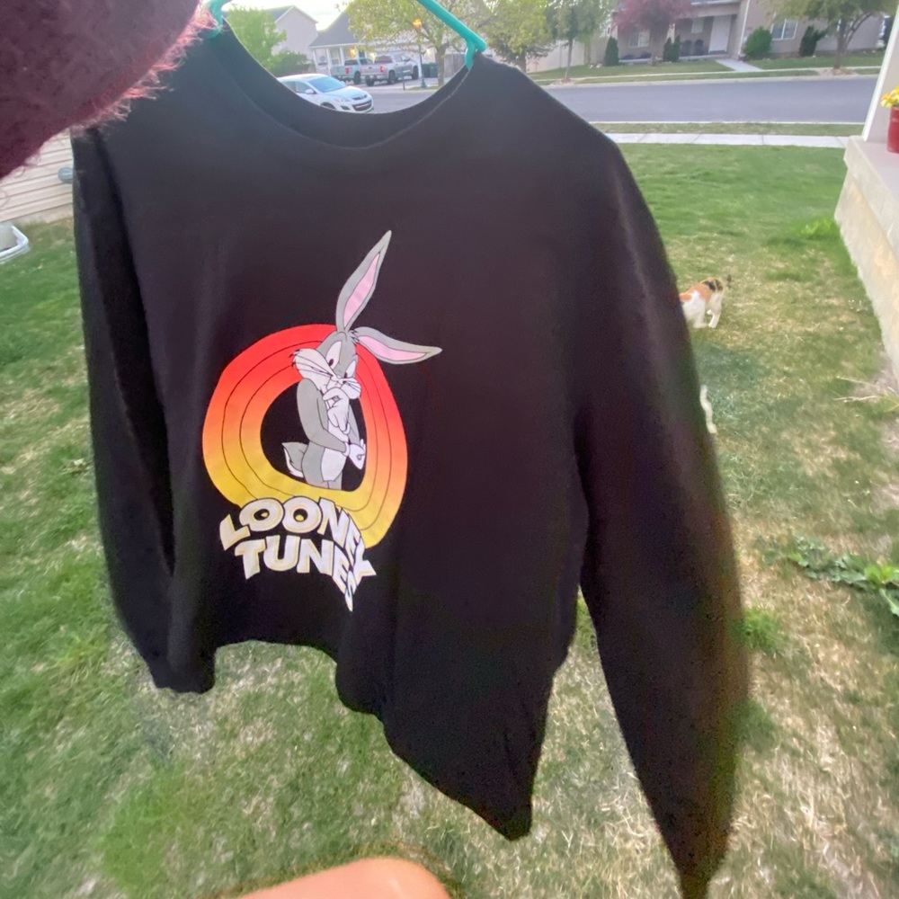 Black Long Sleeve Looney Tunes Shirt “What’s up, doc?”